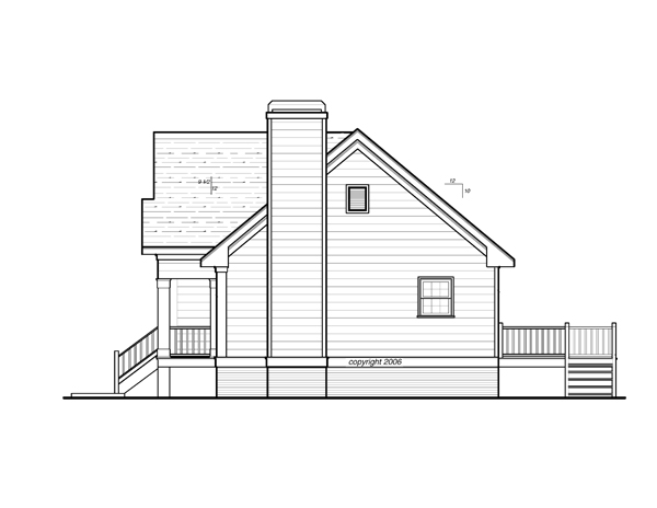 Right Elevation image of Dickens II-A House Plan